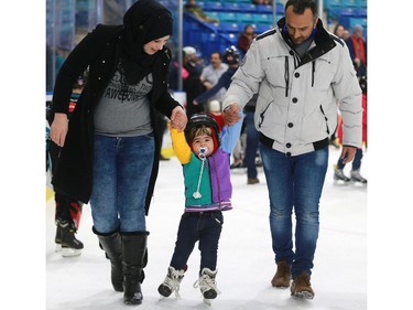 Newcomers Zena Salman, Dalia Salman and Brzan Salman take to the ice for the first time.