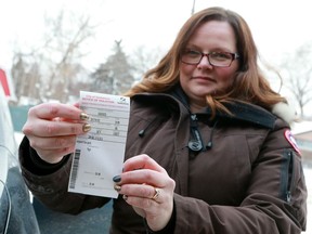 Krista Martens is one of many who received a parking ticket on Monday Jan. 2, thinking parking was free due to the stat holiday.