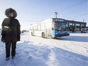 Lisa Karkut, who works next door to the bus barns hopes the space can be repurposed to uplift the community. (Saskatoon StarPhoenix/Liam Richards)