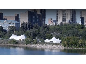 The riverbank location of the Shakespeare on the Saskatchewan Festival.