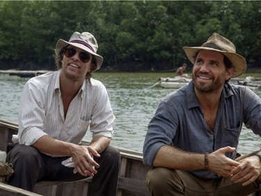 Matthew McConaughey (L) and Edgar Ramirez star in "Gold."