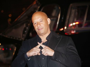 Actor Vin Diesel poses for photographers upon arrival at the premiere of "xXx Return of Xander Cage" in London, England, January 10, 2017.