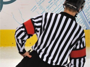 A minor hockey referee is criticizing the Saskatchewan Hockey Association for suspending him after he shut down a game over safety concerns with the behaviour of the visiting team's fans and coach.