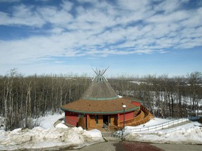 The spirit lodge at the Okima Ohci Healing Lodge in southwest Saskatchewan.