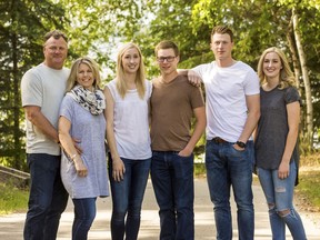 Members of Prince Albert's Manson family: from left Dave, Lana, Meagan, Ben, Josh and Emma. (Courtesy of Lisa Miller)