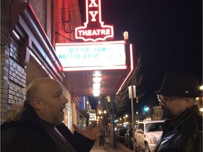 Mike Fisher is embarking on a project to tell the stories of the country's historical movie theatre houses while they still stand. He is pictured with friend Hank Cruise.