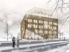 A student-drawn rendering of the proposed U of S architecture school.