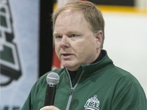 Kelly Boes, Saskatoon Minor Hockey Association executive director and Home Ice fundraiser committee member, is hoping the City of Saskatoon will add further financial support to address an prime-time ice shortage in the city. (GORD WALDNER/Saskatoon StarPhoenix)