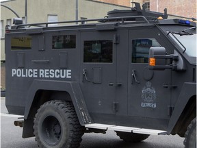 The Saskatoon police armoured rescue vehicle