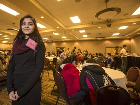 Urooba Hashim, a conference organizer, stands for a photograph at the Voice of Youth Leadership Summit at TCU Place in Saskatoon, Sask. on Thursday, Feb. 16, 2017.