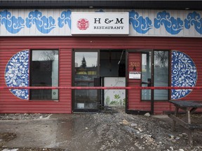 H & M Dumpling House suffered considerable damage after a fire in Saskatoon, SK on Wednesday, February 22, 2017. (Saskatoon StarPhoenix/Kayle Neis)