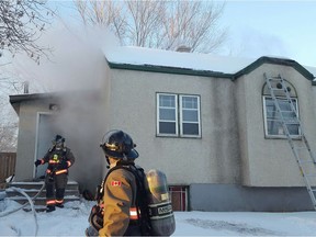 Firefighters in Saskatoon responded to a house fire at 201 Avenue J North on March 12, 2017. (Saskatoon Fire Department)