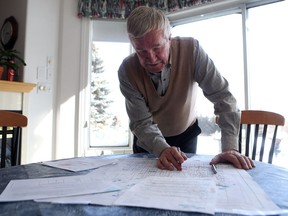 SASKATOON, SK - March 12, 2017 - Farmer Wallace Hamm has launched a petition asking the Saskatchewan government to reroute a proposed natural gas pipeline. (Michelle Berg / Saskatoon StarPhoenix)
