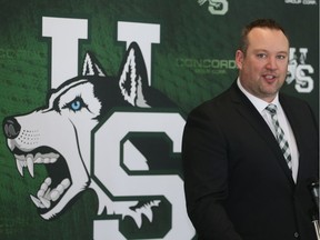 Scott Flory was introduced as the Huskies' new head football coach on Monday.