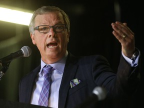 Premier Brad Wall speaks during the SARM (Saskatchewan Association of Rural Municipalities) convention at Prairieland Park in Saskatoon on March 14, 2017. (Michelle Berg / Saskatoon StarPhoenix)