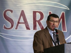 SARM President Ray Orb gives his President's Address at the SARM (Saskatchewan Association of Rural Municipalities) convention at Prairieland Park in Saskatoon on March 14, 2017. (Michelle Berg / Saskatoon StarPhoenix)