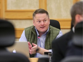 SASKATOON, SK - March 26, 2017 -Councillor Darren Hill speaks during a special city council meeting at noon in Saskatoon on March 26, 2017. (Michelle Berg / Saskatoon StarPhoenix)
