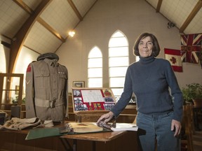 Pat Thomas, the granddaughter of Company Sgt. Maj. Percy Kingsley, pictured at Christ Church Anglican in Saskatoon.