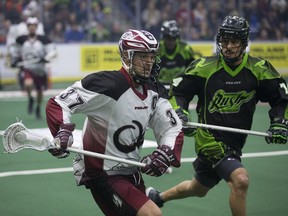 Colorado's Dan Coates (left) and Saskatchewan's Jeremy Thompson (right), shown during recent action in Saskatoon, squared off again Saturday night in Colorado.