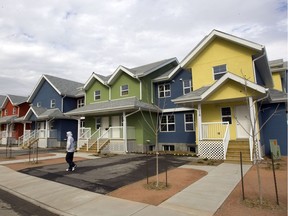 The City of Saskatoon is achieving its attainable housing goals as rent remains too high for many with low incomes. This 2009 photo shows affordable housing on Avenue L South. (GREG PENDER/The StarPhoenix)