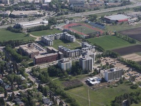 University of Saskatchewan, as seen from the air on May 27, 2016.