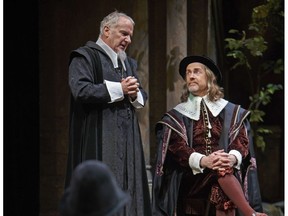 Brian Tree (left) as Nathaniel and Tom Rooney as Holofernes in Love's Labour's Lost.