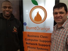 Gareth McKee (right) and Kayode Lomowu offer top-notch B2B service. (photo by John Grainger)