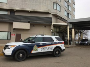 Saskatoon police responded around 5 a.m. on  April 19, 2017 to a shooting at the Saskatoon Inn Hotel