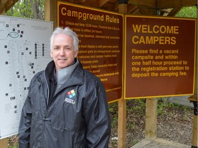 Pike Lake Park Manager Craig Krogan is preparing for the long weekend on Wednesday, May 17, 2017, before the park opens up on Thursday morning. (Matthew Olson/Saskatoon StarPhoenix)