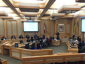 Saskatoon city council meets in council chambers at city hall.