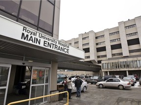 An entryway to Royal University Hospital Friday, March 26, 2010.