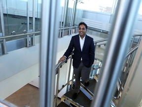 Solido Design Automation Inc. CEO Amit Gupta in the Saskatoon-based technology company's newly-expanded Innovation Place office.