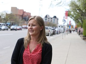 SASKATOON, SK - May 16, 2017 - Angela Gardiner, Director of Transportation, gives an update on the Protected Bike Lane Demonstration Project in Saskatoon on May 16, 2017.  (Michelle Berg / Saskatoon StarPhoenix)