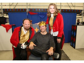 Trevor Wingerter, Sean Brandt and Annika Tupper in Pippin by Fireside Singers.