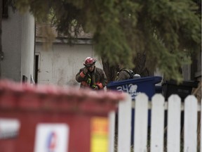 Saskatoon Fire Services responds to a house fire on Avenue V South in Saskatoon, SK on Friday, May 11, 2017.