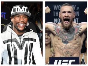 Floyd Mayweather (left) and Conor McGregor