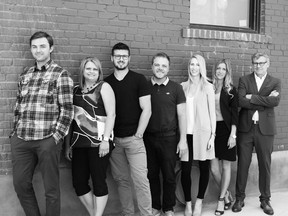 KSA Group Architecture is pleased to introduce these staff members: (from L-R) Brandon Ambros, Nathalie Krauss, Jerrad Worona, Kolten Altrogge, Anne Gorsalitz, Sarah Hunter, and Kent Sutherland.  Missing: Jon Rawlyk (currently in school) and Ying Yan (currently on maternity leave).