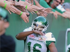 Saskatchewan Roughriders quarterback Brandon Bridge was impressive Saturday against the visiting Winnipeg Blue Bombers.