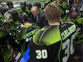 Derek Keenan, talking to his players during the team's June 10 championship loss to the Georgia Swarm, faces what should be an eventful off-season.