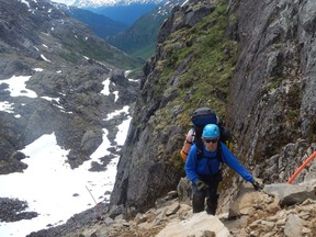 Ron Walsh, who is legally blind, wanted to hike the challenging Chilkoot Trail for months. He was finally able to go on the trip in June. Photo provided July 6, 2017. (Supplied/Photo courtesy of Tyler Mathieson)
(Supplied/Photo courtesy of Tyler Mathieson)