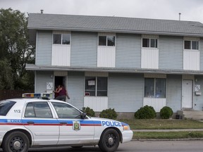 Saskatoon Police are on the scene of a reported shooting on the 2300 block of 33rd Street West in Saskatoon, SK on Saturday, July 22, 2017. (Saskatoon StarPhoenix/Liam Richards)