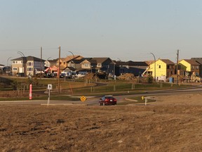 Coun. Cynthia Block expressed concern at Wednesday's city council meeting about the pace at which Saskatoon is expanding its suburbs, such as this 2016 photo shows in Brighton, while failing to meet its goals for infill development. (GREG PENDER/The StarPhoenix)