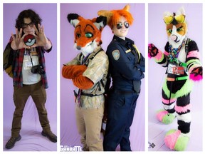Cosplayers show off their best looks at the 2016 Ganbatte Convention photobooth in Saskatoon on July 23, 2016. (Ganbatte Convention/ Facebook)