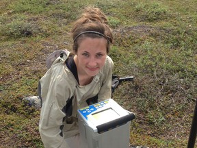 Geological Survey of Canada scientist Vicki Tschirhart is one of many researchers studying uranium deposits Saskatchewan's Athabasca Basin this summer.