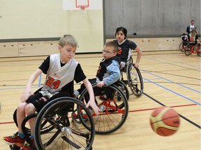 Members of the NRG Mini Wheelchair Basketball Program have the opportunity to use a sport wheelchair both in the program and during regular physical education classes. (Saskatchewan Wheelchair Sports Association)
Picasa