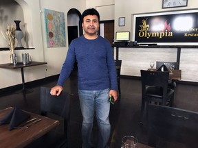 Syed Ejaz Shah is thrilled with his downtown location for his Olympia Mediterranean Restaurant. (John Grainger photo)
