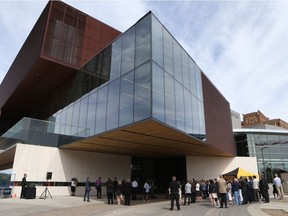 SASKATOON, SK - June 26, 2017 - A crowd gathers outside the Remai Modern art gallery to hear the announcement of it's opening date which will be October 21 of 2017 in Saskatoon on June 26, 2017. (Michelle Berg / Saskatoon StarPhoenix)
Michelle Berg, Saskatoon StarPhoenix