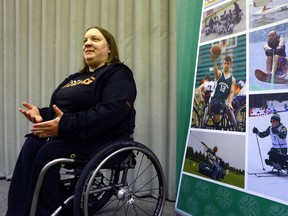 The Saskatchewan Wheelchair Sports Association (SWSA)'s head coach, Joelle Buckle, says the theft of their trailer containing 34 specialized sport wheelchairs is "devastating" in Saskatoon on August 1, 2017.