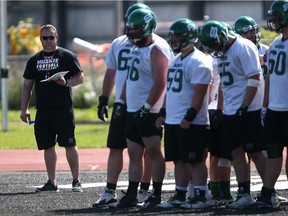 Scott Flory keeps a close eye on proceedings during a recent training-camp session.