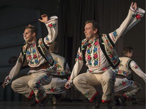 SASKATOON,SK--AUGUST 17/2017-0818 Standalone Folk Fest- Dancers perform at the Ukrainian pavilion during Folk Fest at Prairieland Park in Saskatoon, SK on Wednesday, August 17, 2017. (Saskatoon StarPhoenix/Liam Richards)
Liam Richards, Saskatoon StarPhoenix